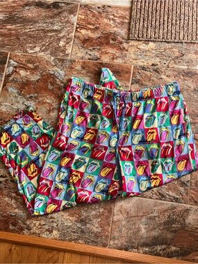 the Rolling Stones Multicolor Tongue-Print sleep Pants